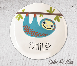 Lehigh Valley Sloth Smile Plate