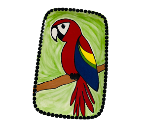 Lehigh Valley Scarlet Macaw Plate