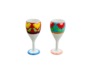 Lehigh Valley Floral Wine Glass Set